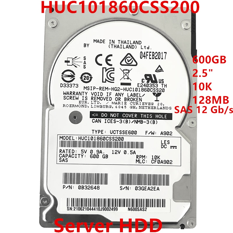 Hgst 600GB 2.5    HDD HUC101860CSS200   Ŭ HDD   ϵ ũ  SAS 12 ⰡƮ/ 128MB 10K